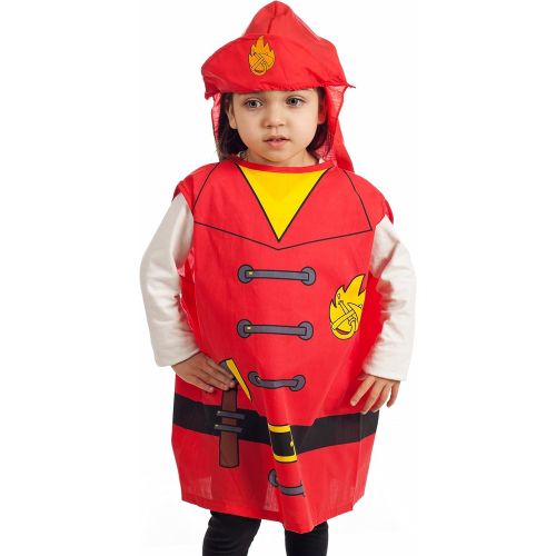  할로윈 용품IQ Toys Dress Up Costumes Trunk Set - Firefighter, Chef, Doctor, Clown, Witch, Gotham - Kids Costume Dress Up - 6 Pack