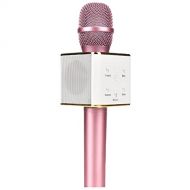 IQ Toys First Note USA Wireless Karaoke Microphone with Built In Speaker (Pink)