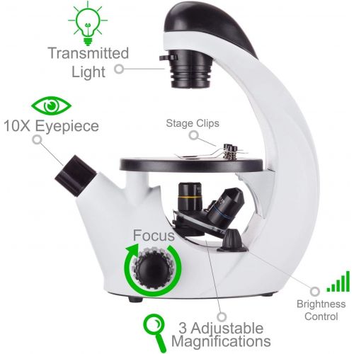  [아마존 핫딜]  [아마존핫딜]IQcrew IQCrew Science Discovery Series 40X-500X Inverted Microscope with Experiment Cards for Students and Kids