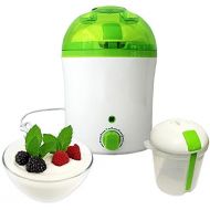 [아마존베스트]IQ-Vitality Yoghurt Maker, Yoghurt Machine with Acoustic Timer Function, Includes 2nd Inner Container