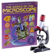 IQCREW 1200X Kids Microscope Toy Set with Slides Preparation Kit + Microscope Book