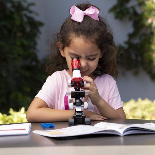  IQCREW 1200X Kids Microscope Toy Set with Slides Preparation Kit + Microscope Book