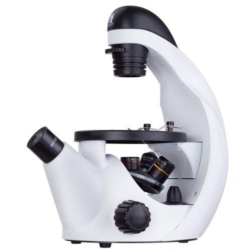  IQCrew STEM Science Discovery 40X-500X Inverted Microscope with 25 Prepared Slides, and Microscope Book for Students and Kids