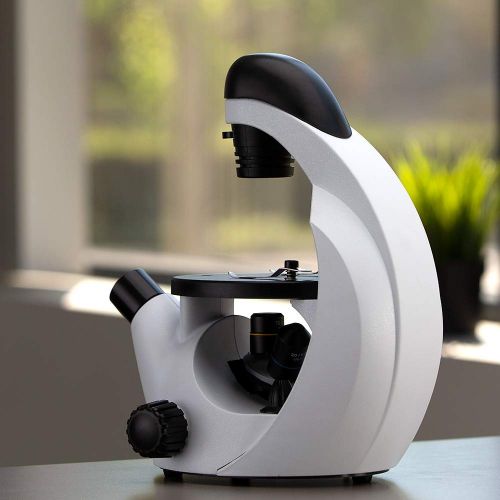  [아마존베스트]IQCrew STEM Science Discovery 40X-500X Inverted Microscope with 25 Prepared Slides, and Microscope Book for Students and Kids