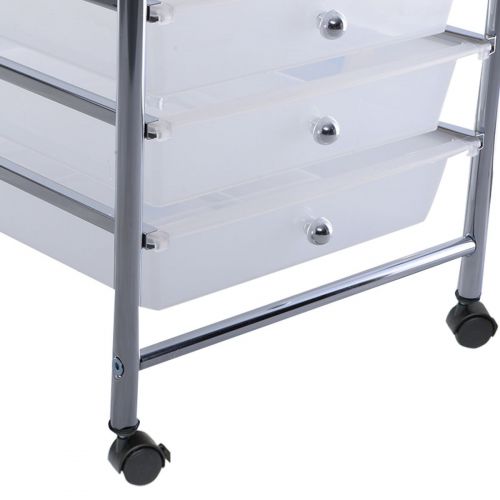  IRIS Costway 10 Drawer Rolling Storage Cart Scrapbook Paper Office School Organizer Clear