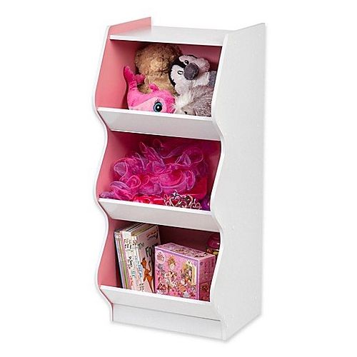  IRIS IRIS IRIS Childrens 3-Tier Scalloped Storage Shelf in White and Pink