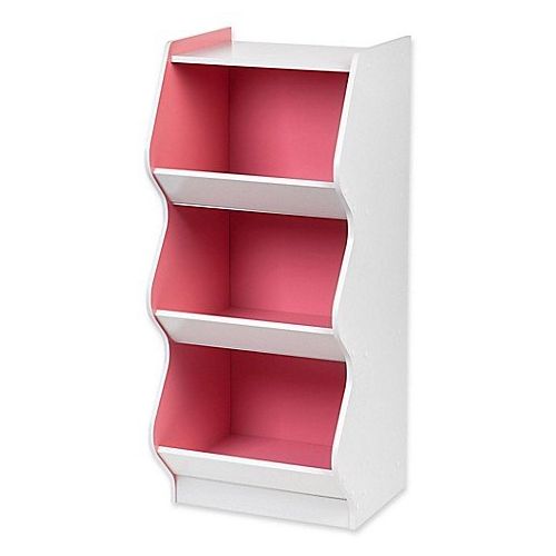  IRIS IRIS IRIS Childrens 3-Tier Scalloped Storage Shelf in White and Pink