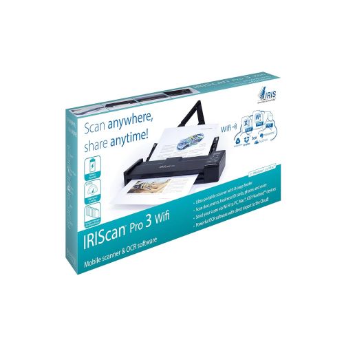  IRIS USA, Inc. IRIScan Pro 3 WiFi Portable Mobile Document Image Color Mobile Scanner with Paper Tray