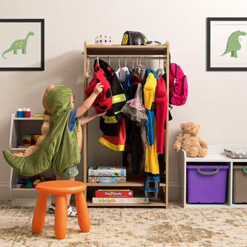  IRIS USA, Inc. IRIS USA KWR-LB Kids Dress Up Clothing Garment Rack Natural