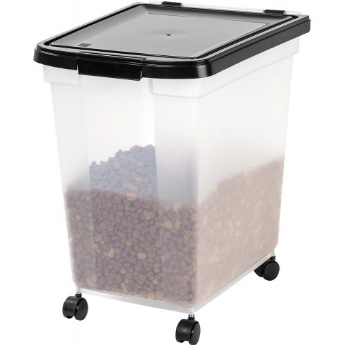  IRIS USA, Inc. IRIS Airtight Pet Food Container, 50-Pound, Clear/Black