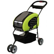 IRIS USA, Inc. Adjustable 4-Way Pet Stroller, Pet Carrier, FPC-920, Green