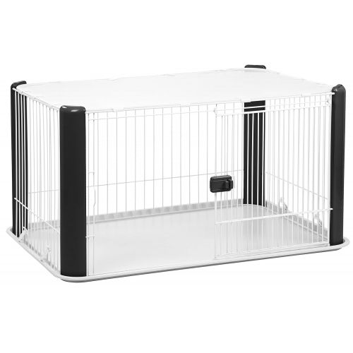  IRIS USA, Inc. IRIS Wire Dog Crate with Mesh Roof