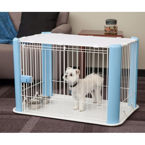  IRIS USA, Inc. IRIS Wire Dog Crate with Mesh Roof