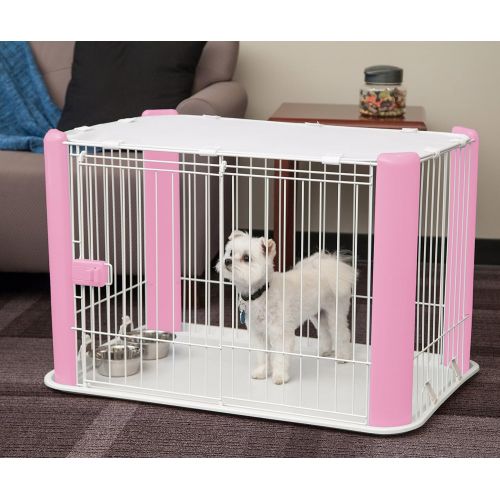  IRIS USA, Inc. IRIS Wire Dog Crate with Mesh Roof