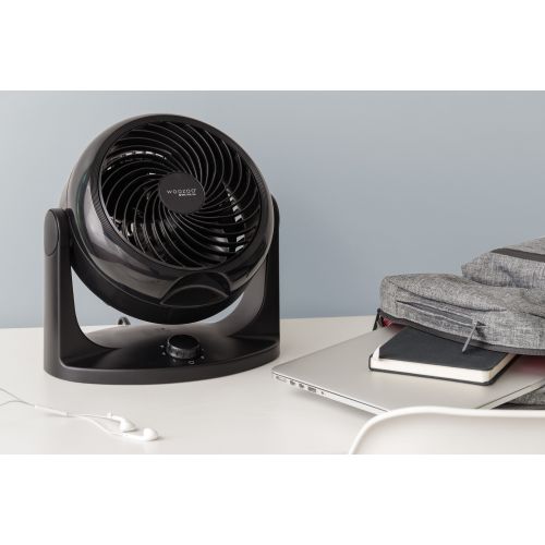  IRIS USA Woozoo 9.5 Portable Circulating Fan, Black