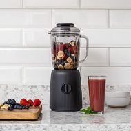 IRIS USA 3-Speed High-Power Professional-grade Countertop & Kitchen Blender - 50 oz Tritan Jar, Titanium-Coated Stainless Steel -Blades, Charcoal Black -for Smoothies, Frozen Drin