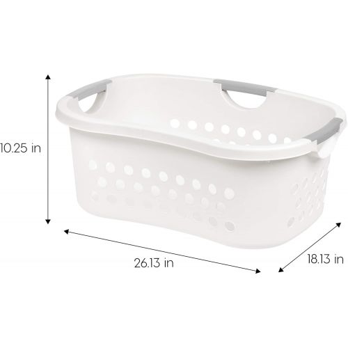  [아마존핫딜][아마존 핫딜] IRIS USA, Inc. HLB-1 Comfort Carry Laundry Basket, White, 3 Count