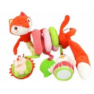 IROCH Stroller Toy Fox Bed Hanging Toys, Spiral Activity Toy Swings,Baby Seat Handles,Shopping Cart...