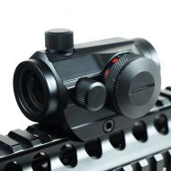 IRON JIAS Tactical Reflex Red Green Dot Sight Scope Riflescope Optic Quick Detach Riser Mount Release Lens Covers Rail Mount Holographic Hunting Spotting