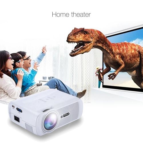  IRULU iRULU Portable Mini LED Projector, VGA USB SD AV HDMI for Home Cinema Theater, Child Games White