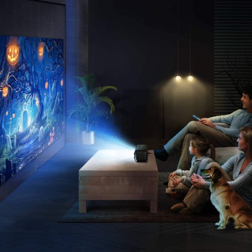 IRULU iRULU H6 DLP Portable Video Projector, Full HD 1080P HDMI Multimedia Projectors, Support 15’’-120’’ Projection Screen for Home Theater Movie Cinema Entertainment Party Game
