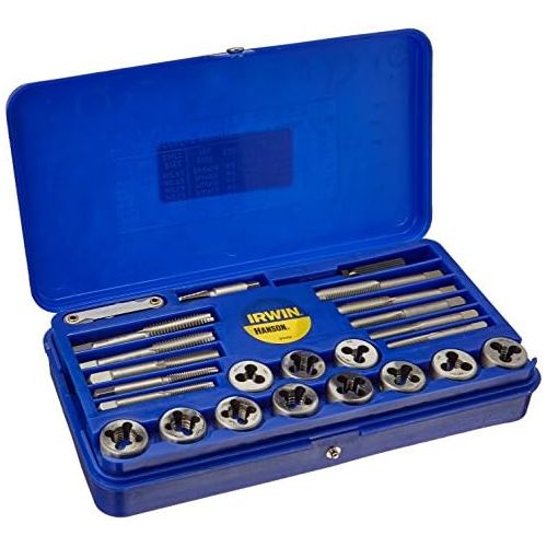  Irwin Tools Irwin Industrial Tools 23614 Machine Screw with Fractional Tap and Solid Round Die Set, 39-Piece