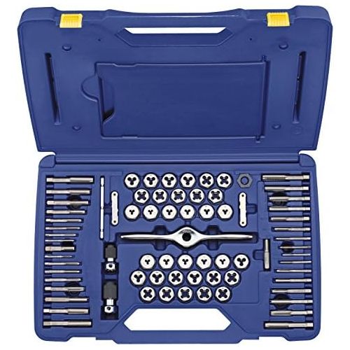  Irwin Tools IRWIN HANSON MachineFractionalMetric Plug Tap and 1 Hex Die Set, 75 Piece, 1813816