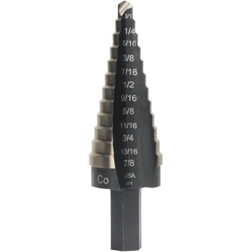  Irwin Industrial Tools 10234CB #4 Unibit 3/16- Inch  7/8-Inch, 12-Steps Cobalt Step Drill Bit (1/16- Inch Steps)