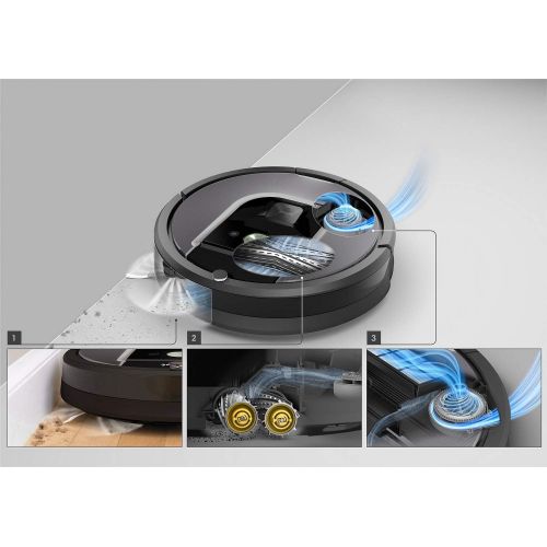  IRobot iRobot Roomba 981 Saugroboter (ideal fuer Teppiche durch hohe Saugkraft, Teppich-Turbo-Modus, Dirt Detect Technologie, WLAN-fahig und per App programmierbar) nachtblau