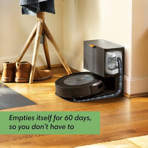  iRobot Roomba j7+ (7550) Self-Emptying Robot Vacuum ? Identifies and avoids obstacles like pet waste & cords, Empties itself for 60 days, Smart Mapping, Works with Alexa, Ideal for