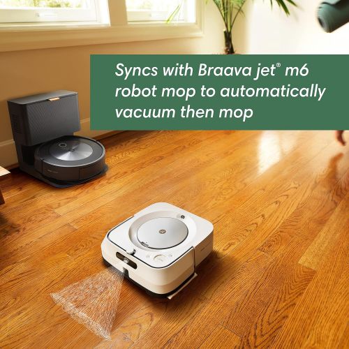  iRobot Roomba j7+ (7550) Self-Emptying Robot Vacuum ? Identifies and avoids obstacles like pet waste & cords, Empties itself for 60 days, Smart Mapping, Works with Alexa, Ideal for