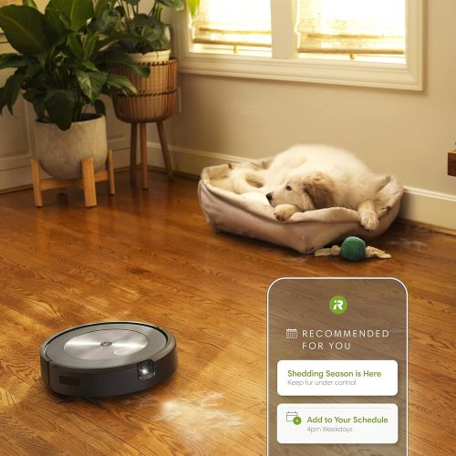  iRobot Roomba j7 (7150) Wi-Fi Connected Robot Vacuum - Identifies and avoids obstacles like pet waste & cords, Smart Mapping, Works with Alexa, Ideal for Pet Hair, Carpets, Hard