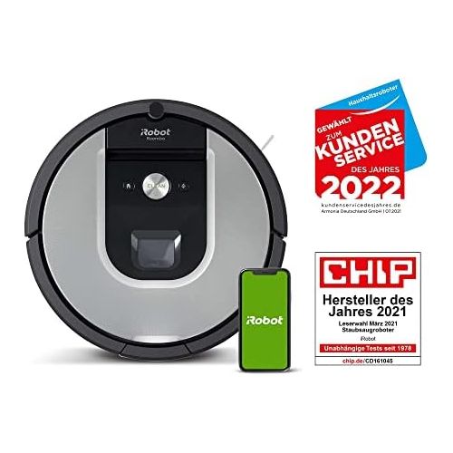  [아마존베스트]iRobot Roomba 971 High Suction Robot Vacuum Cleaner, 3 Level Cleaning System, Room Mapping, Two Multi Bottom Brushes, Compatible with Imprint Link Technology, Ideal for Pets