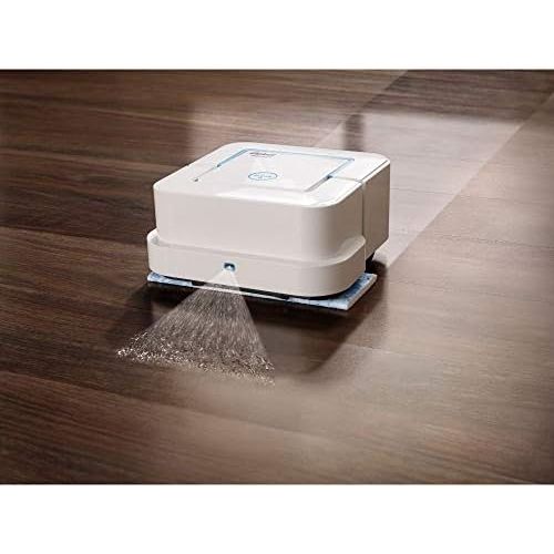  [아마존베스트]iRobot Braava Jet 250 Precision Spray Wipe Robot 3 in 1: Dry, Wet and Wet Cleaning, Ideal for Bathroom and Kitchen, Cleaning Solution, Disposable Cloths and Washable Cloths