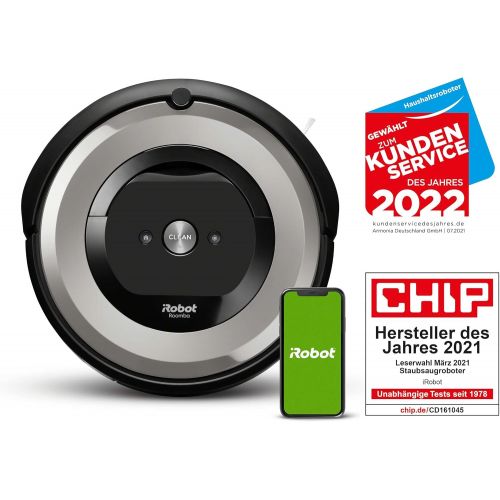  [아마존베스트]iRobot Roomba e5 (e5154) Robot Vacuum Cleaner with 3-Level Cleaning System, Two Multi Bottom Brushes, WLAN Vacuum Cleaner, Ideal for Pets, Carpets and Hard Floors, App Control, Dir