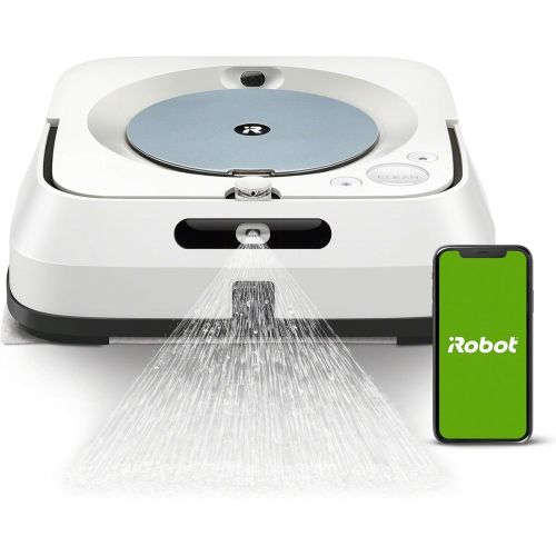  [아마존베스트]-Service-Informationen iRobot Braava m6 (m6134) Wi-Fi Wiper Robot with Precision Spray and Advanced Navigation, App Control+Echo Dot (3rd Gen) Intelligent speaker with Alexa, anthracite fabric