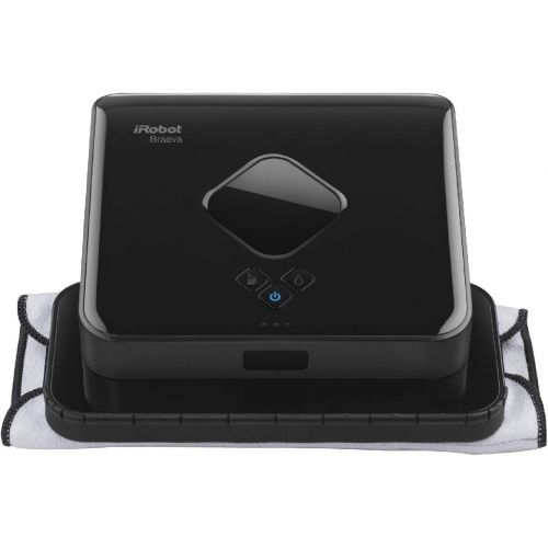  iRobot Braava 380t Advanced Robot Mop- Wet Mopping and Dry Sweeping Cleaning Modes, Large Spaces , Black