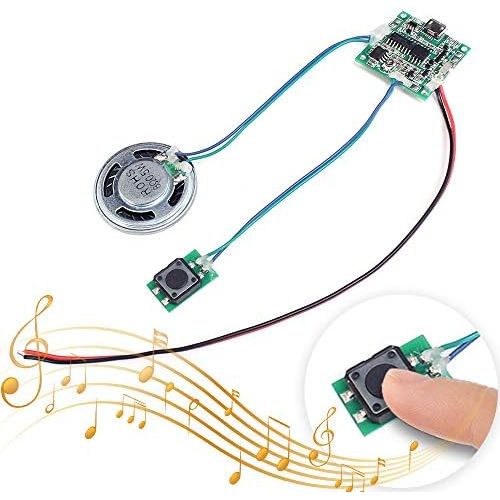  [아마존베스트]IS Icstation Recordable Sound Module Button Control 8M MP3 WAV Music Voice Player Programmable Board with Speaker for Mothers Day DIY Music Box Greeting Card Creative Gift