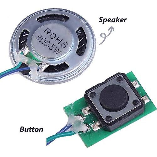  [아마존베스트]IS Icstation Recordable Sound Module Button Control 8M MP3 WAV Music Voice Player Programmable Board with Speaker for Mothers Day DIY Music Box Greeting Card Creative Gift