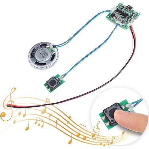  [아마존베스트]IS Icstation Recordable Sound Module Button Control 8M MP3 WAV Music Voice Player Programmable Board with Speaker for Mothers Day DIY Music Box Greeting Card Creative Gift