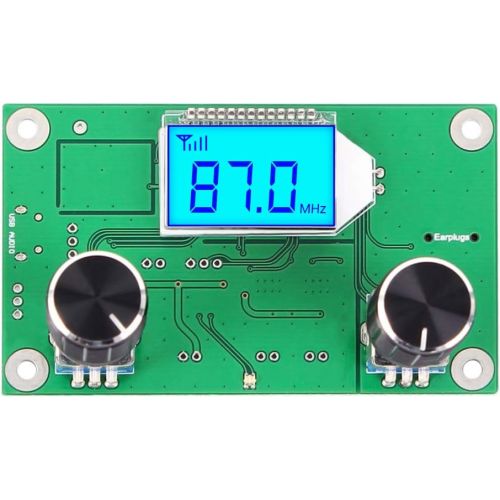  Digital FM Receiver Module, Icstation Radio Wireless Receiver Module Digital Stereo Board LCD Display DSP PLL 76.0MHz-108.0MHz