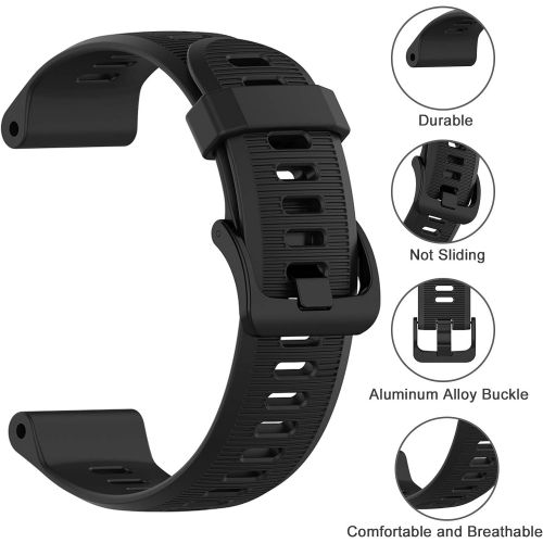  ISABAKE Band for Garmin Forerunner 935/Forerunner 945/Forerunner 745,Compatible with Fenix 5/ Fenix 5plus/ Fenix 6/ Fenix 6 Pro/Approach S60 ,Soft Silicone 22mm Replacement Bands (