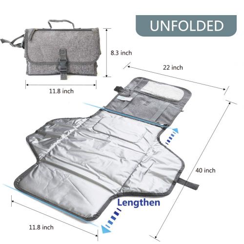  [아마존베스트]IsaMaNNeR Changing Pad - Portable Changing Pad, Baby Changing Pad Portable Diaper Pad, Diaper Changing Pad, Folding Diaper Clutch, Baby Travel Kits, Diaper Pouch, Travel Changing M