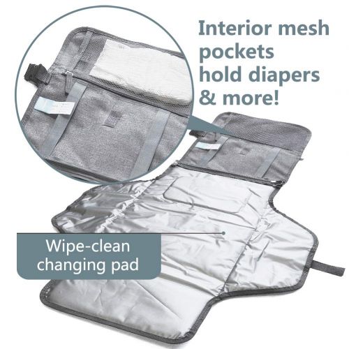  [아마존베스트]IsaMaNNeR Changing Pad - Portable Changing Pad, Baby Changing Pad Portable Diaper Pad, Diaper Changing Pad, Folding Diaper Clutch, Baby Travel Kits, Diaper Pouch, Travel Changing M