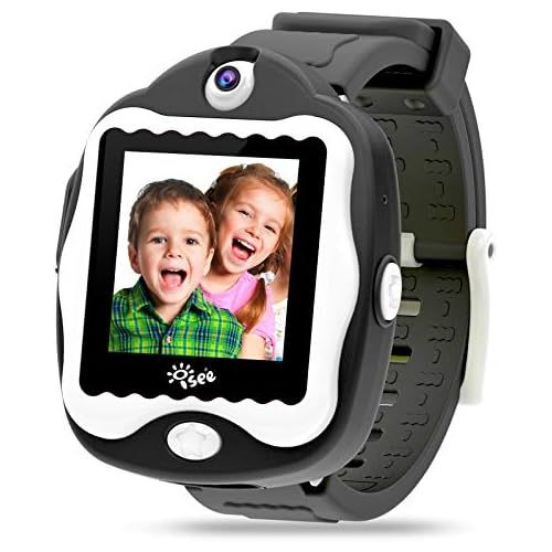  ISEE Smart Watch for Kids, Kids Smartwatch with Games, Built-in Selfie-Camera Video Watches, Children Smart Watch for Kids Age 4-12 Birthday Gifts (Black)