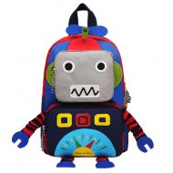 ISHOWStore Cute Kids Backpack Toddler Bookbag Robot Pattern Oxford Cloth Pupils School Bag (11.4 x 4.7x 13.0 inch)