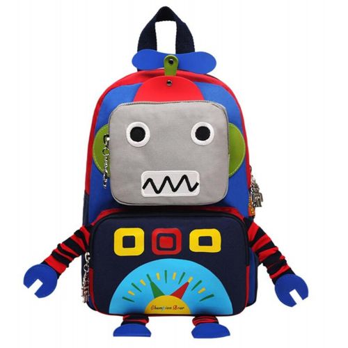  ISHOWStore Cute Kids Backpack Toddler Bookbag Robot Pattern Oxford Cloth Pupils School Bag (11.4 x 4.7x 13.0 inch)