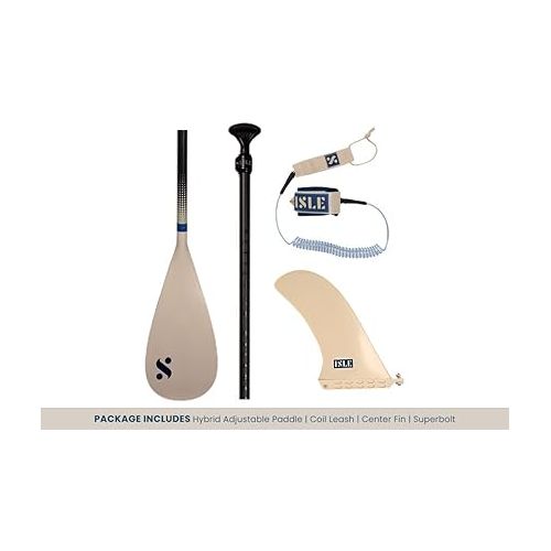  ISLE Versa Rigid Stand Up Paddle Board & SUP Bundle Accessory Pack ? Hard Board Lightweight Epoxy SUP for All Skill Levels - Hard Solid Paddle Board, Non-Inflatable Hardshell Paddle Boards for Adults