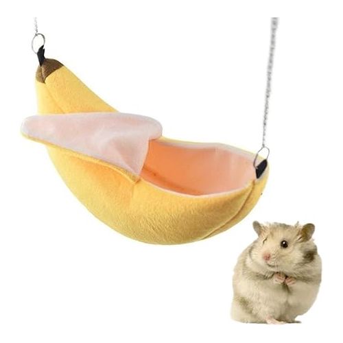  Banana Hamster Bed House Hammock Small Animal Warm Bed House Cage Nest Hamster Accessories for Sugar Glider Hamster Small Bird Pet