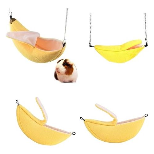  Banana Hamster Bed House Hammock Small Animal Warm Bed House Cage Nest Hamster Accessories for Sugar Glider Hamster Small Bird Pet